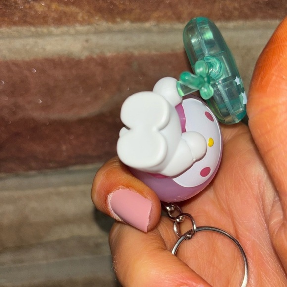 Cute Pink and White MyMelody Sanrio Character Keychain - Picture 7 of 7